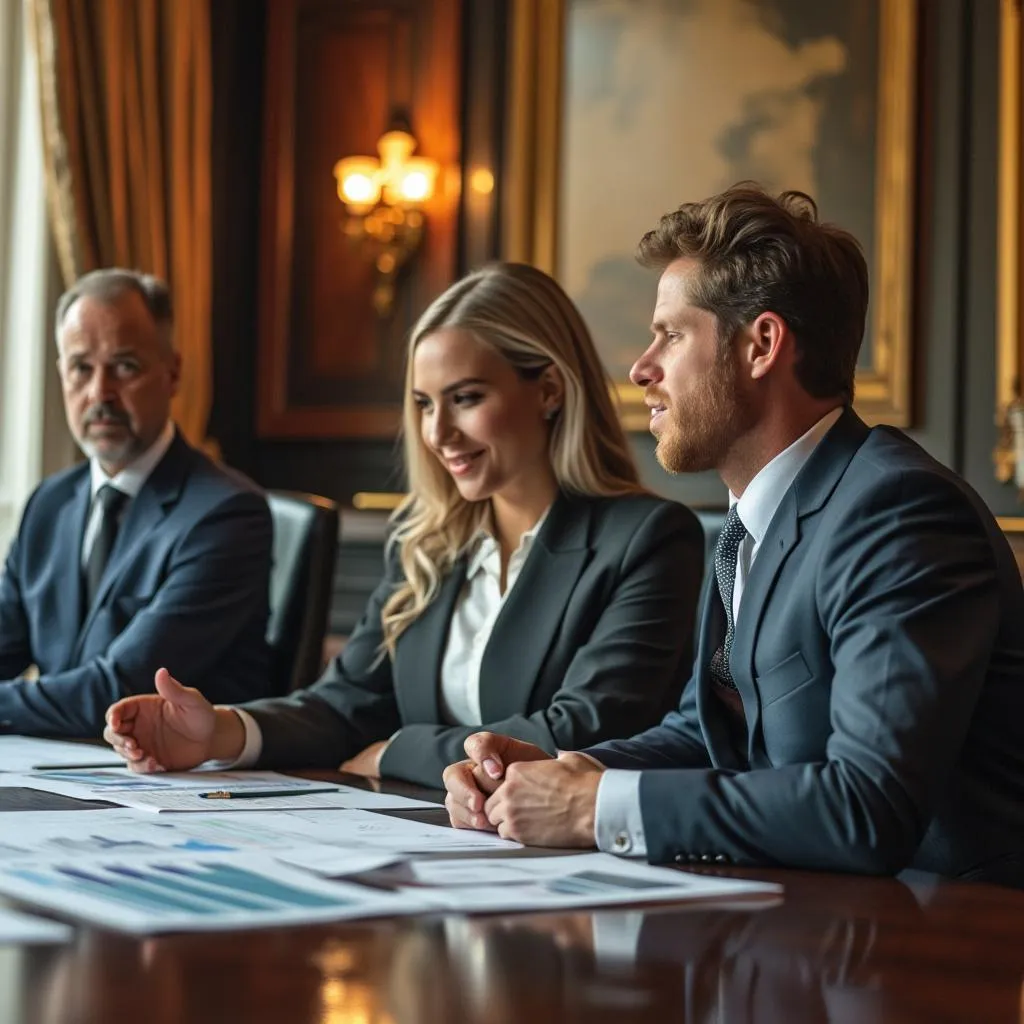 Reunión con clientes corporativos
